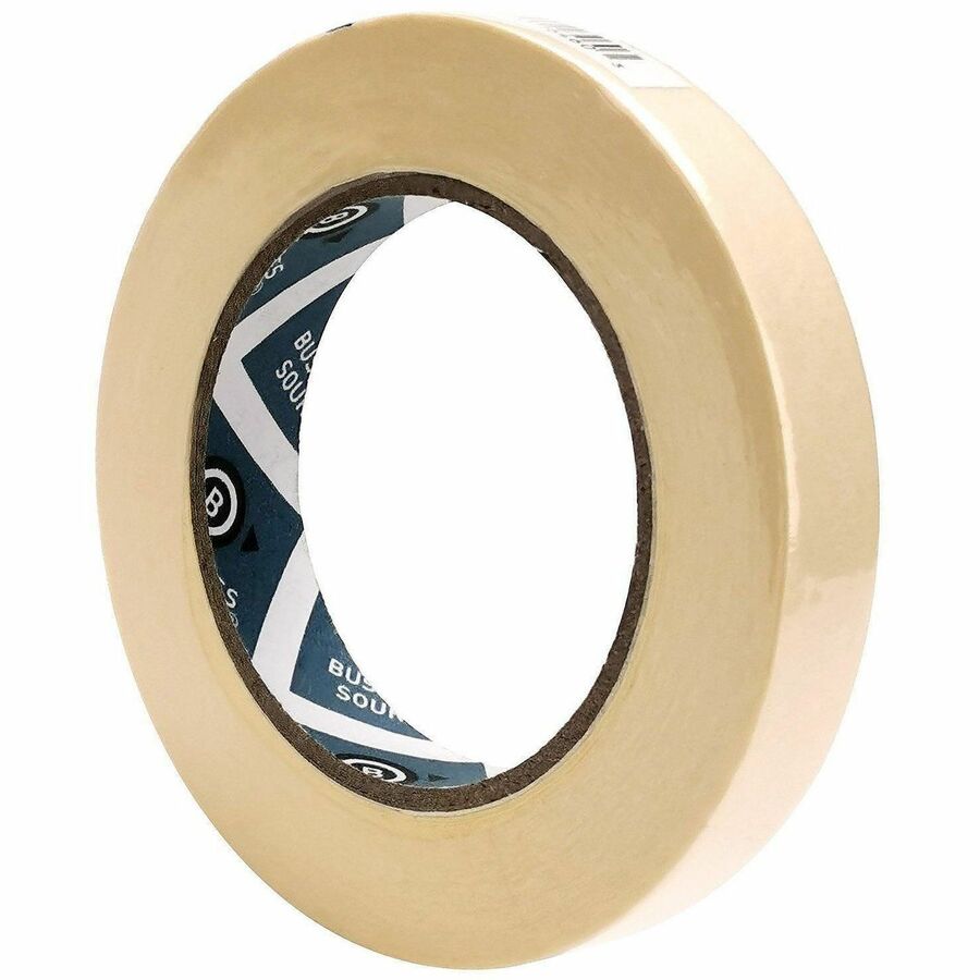 Business Source Utility-purpose Masking Tape - 60 yd Length x 0.75" Width - 3" Core - Tan - Crepe Paper Backing - For Holding, Bundling, Sealing, Masking - 1 Roll