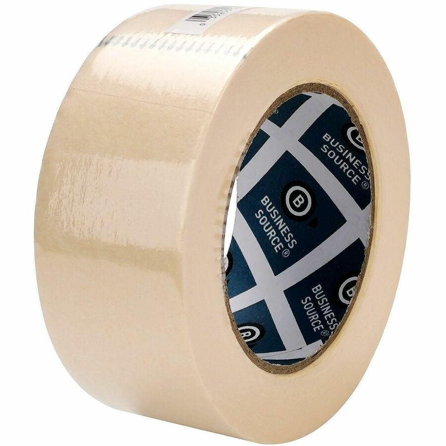 Business Source Utility-purpose Masking Tape - 60 yd Length x 2" Width - 3" Core - Tan - Crepe Paper Backing - For Holding, Bundling, Sealing, Masking - 1 Roll