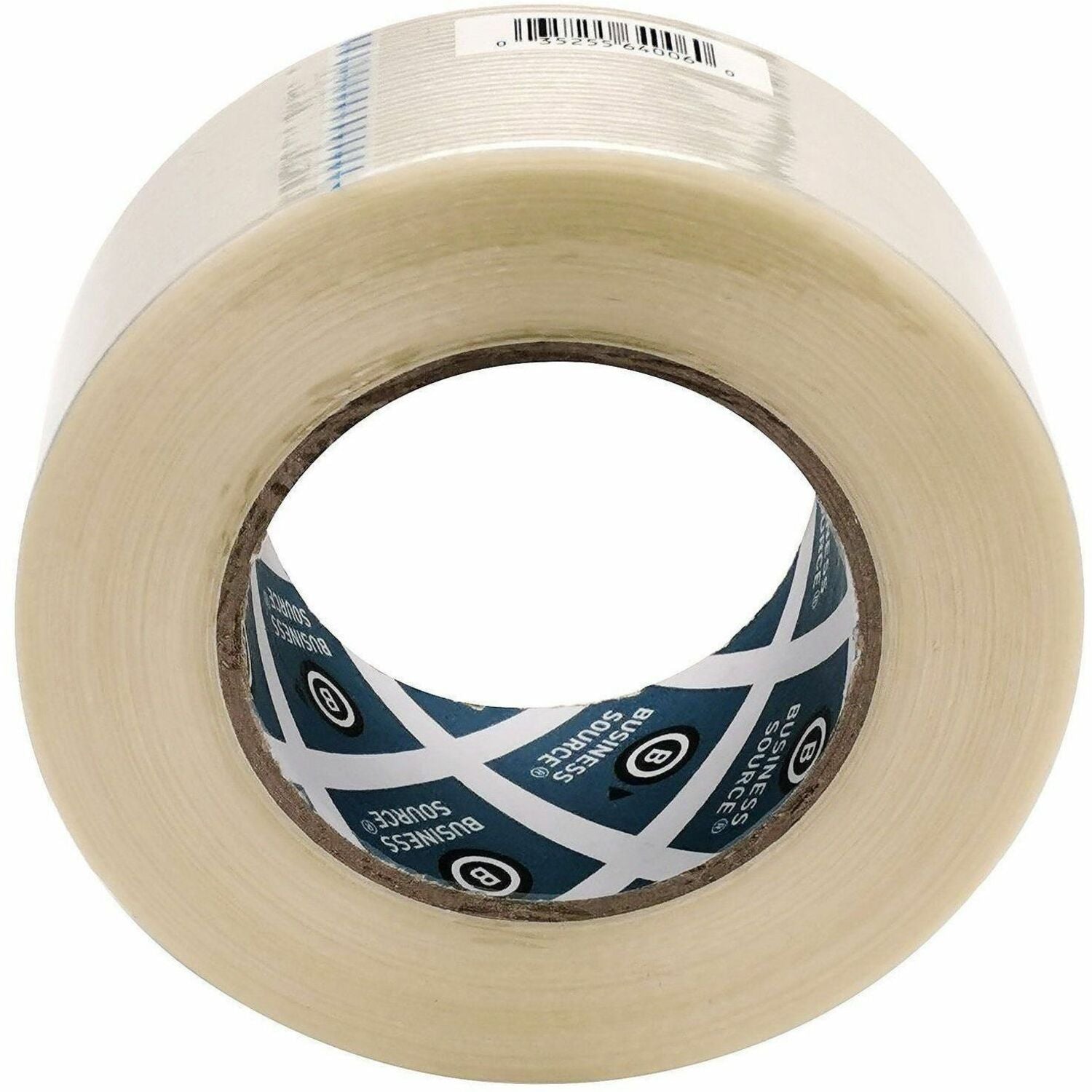 Business Source Filament Tape - 60 yd Length x 2" Width - 3" Core - White - Film (Fiberglass Reinforced) Backing - 1 Roll