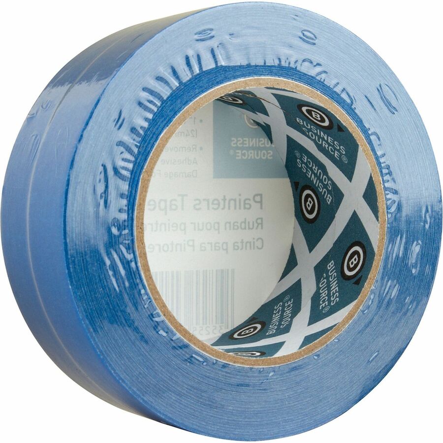 Business Source Multisurface Painter's Tape - 60 yd Length x 1" Width x 5.5 mil Thickness - Blue - For Multi Surface, Ceiling, Baseboard, Door, Window, Trim - 2 / Pack