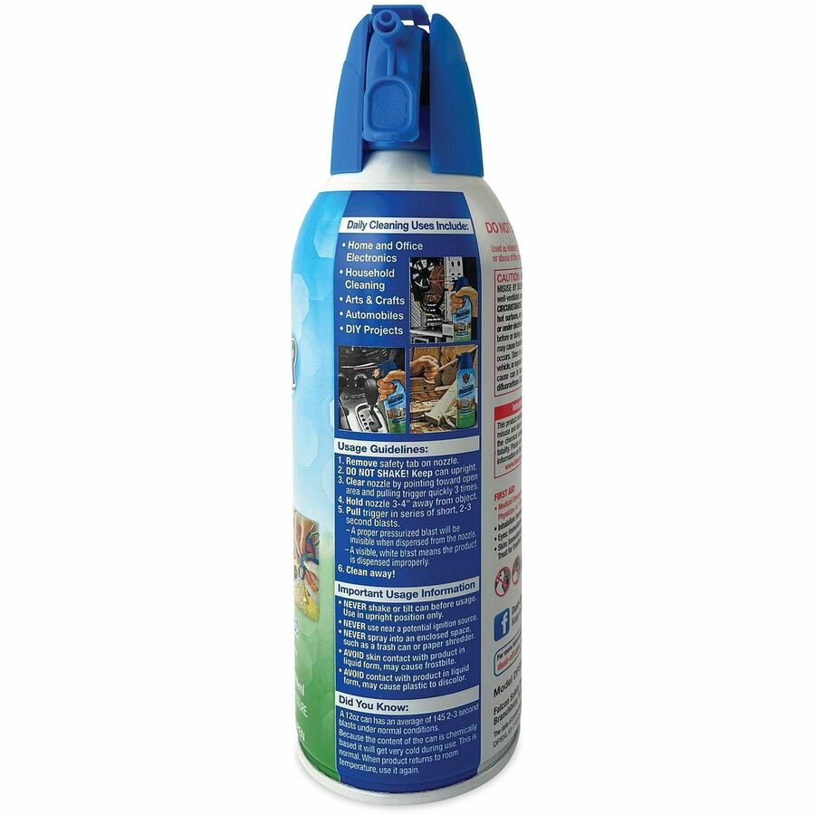 Dust-Off Compressed-Gas Duster - For Office, Keyboard, CPU, Notebook, Desk, Home, Window - 1 Each