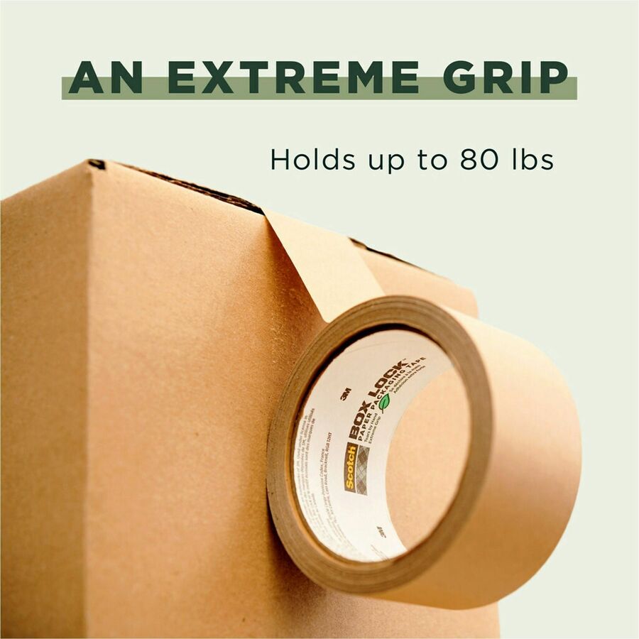 Scotch Box Lock Packaging Tape Refill - Brown - Split Resistant, Tear Resistant - For Packaging, Box, Cardboard - 1 Each