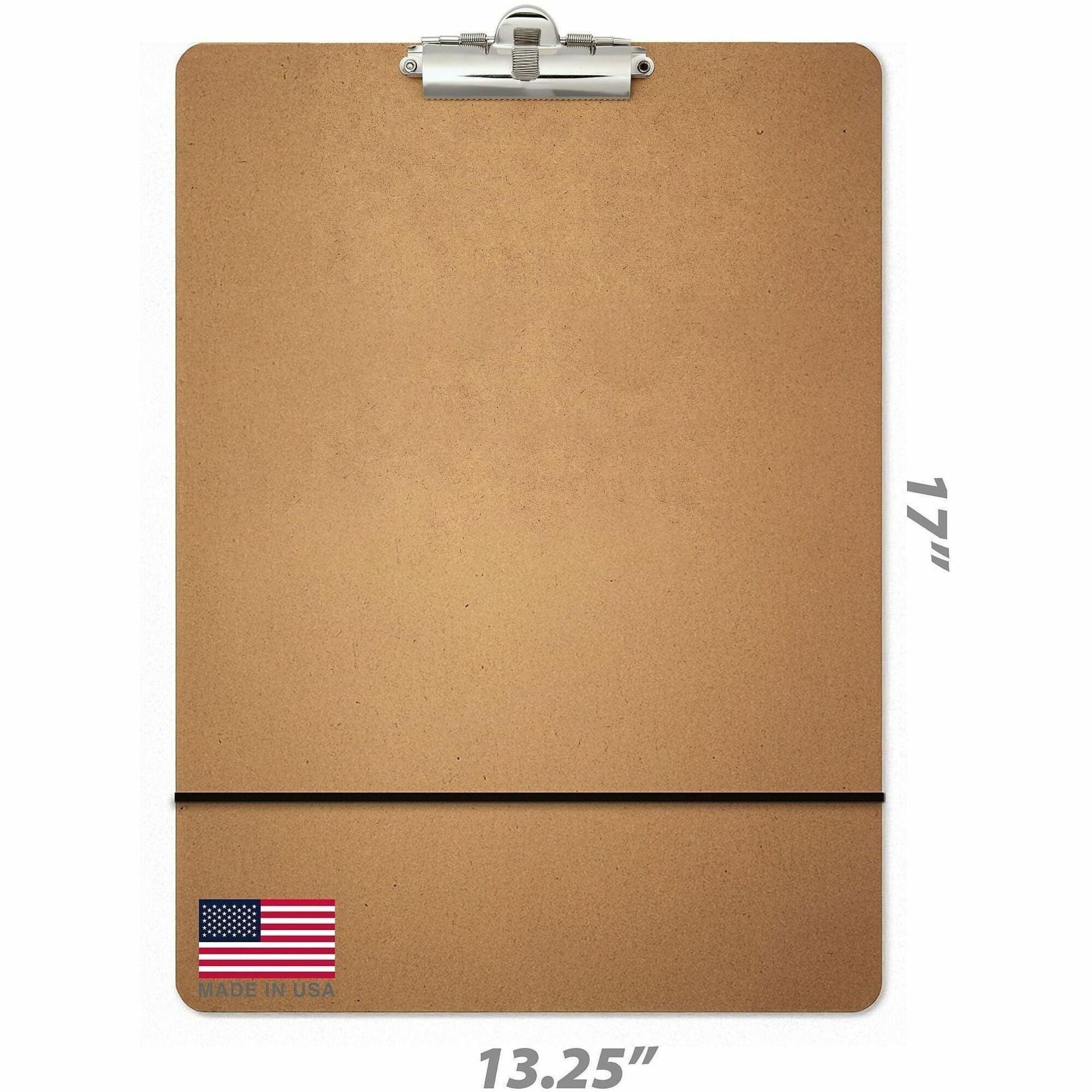 Officemate 13 1/4-inch x 17-inch Artist Sketch Board - Storage for Paper, Rubber Band - Fiberboard - Brown - 1 Each