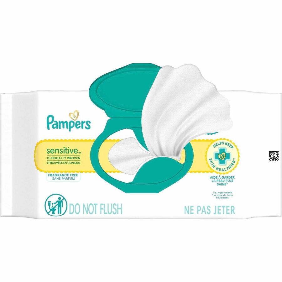 Pampers Baby Wipes Sensitive - Softgrip Texture - White - 8 / Carton