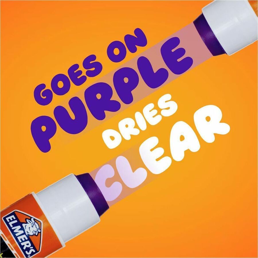 Elmers Glue Sticks Variety Pack - Blue, Purple, Clear - 30 / Box