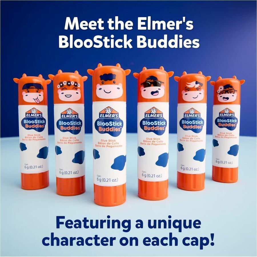 Elmers Glue Sticks Variety Pack - Blue, Purple, Clear - 30 / Box