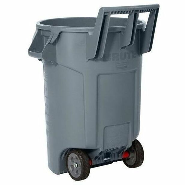 Rubbermaid Commercial Vented Wheeled BRUTE Container, 32 Gal Gray - 32 gal Capacity - For Commercial - Vented, Wheels, UV Resistant, Durable, Ergonomic Handle - 34" Height x 26.1" Width x 26.5" Depth - Resin - Gray - 1 Each