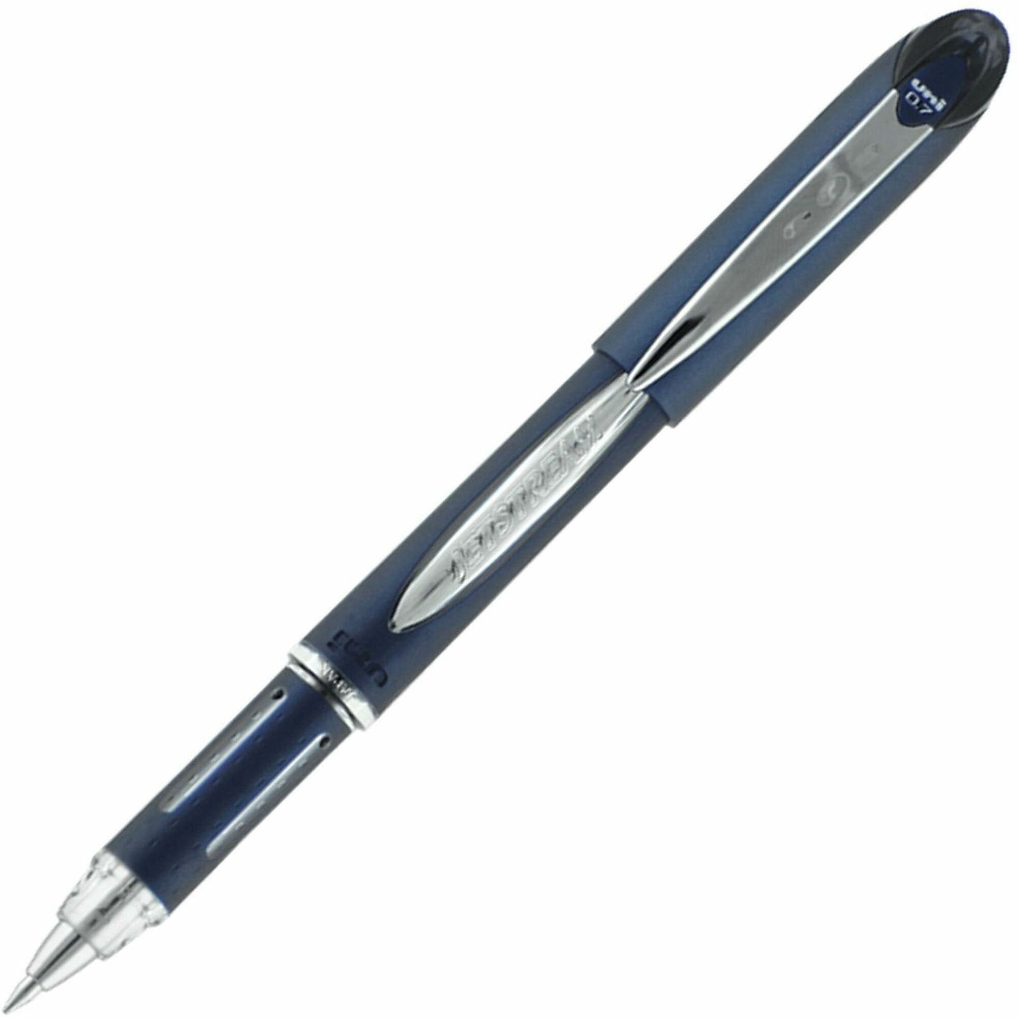 uniball Jetstream Ballpoint Pen - 0.7 mm Pen Point - Black Ink - Pigment-based - Writing - 1 Each