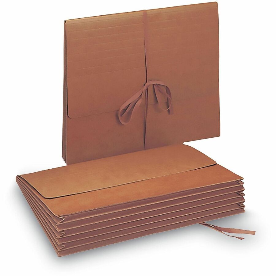 Smead Recycled Expanding File - Redrope - Brown - Durable, Tear Resistant, Reinforced Top, Gusset, Flap - 30% Recycled - 1 Each
