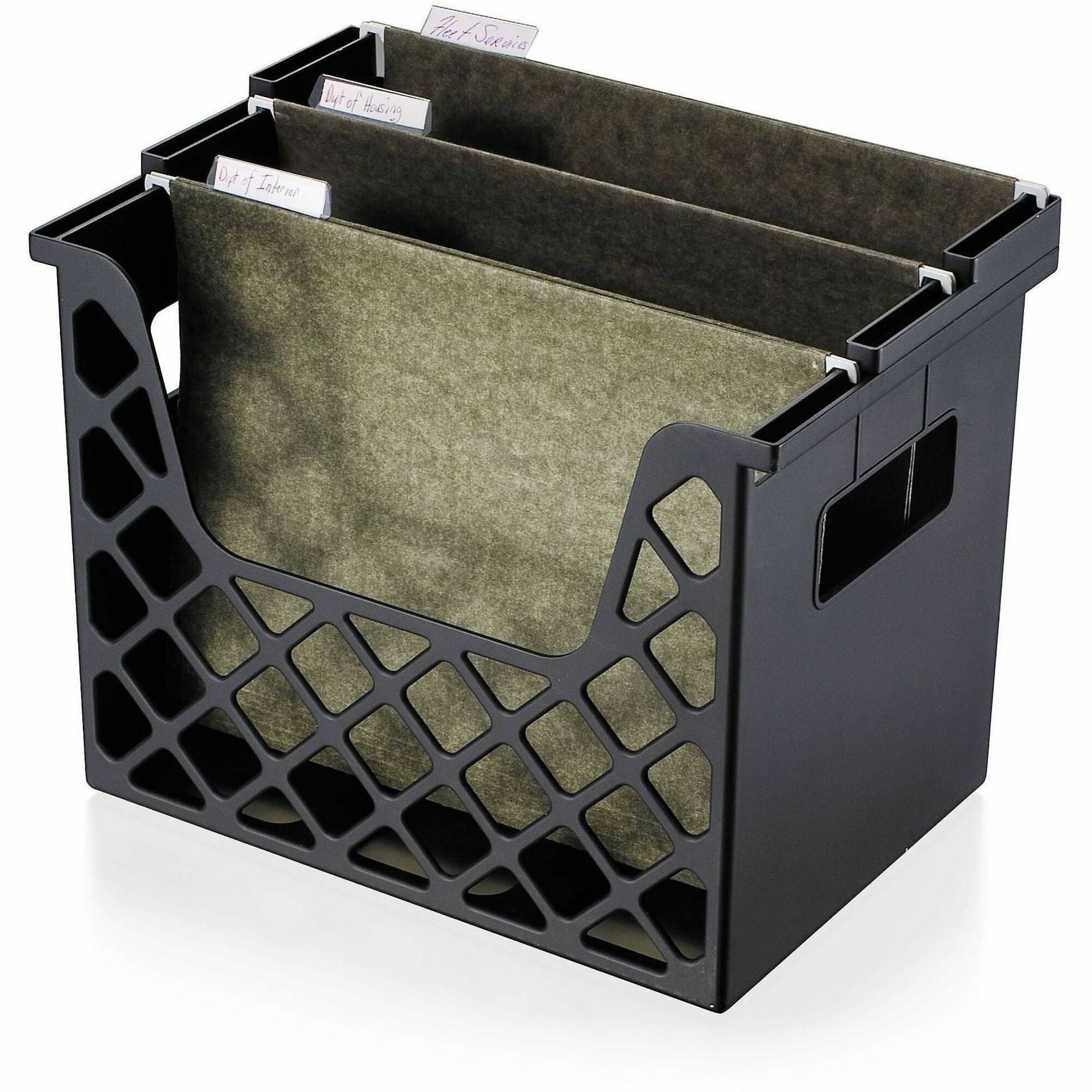 Business Source Desktop File Organizer - Desktop - Black - 1 Each