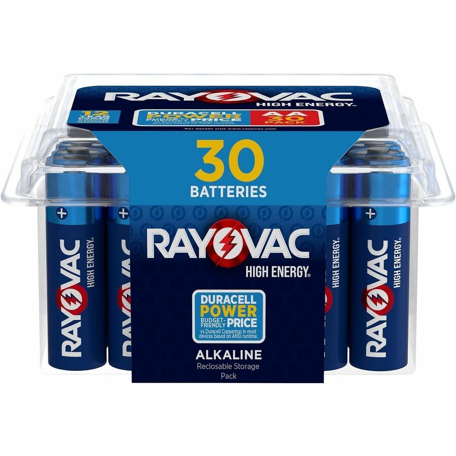 Rayovac Alkaline AA Batteries - For Flashlight, Mouse, Remote Control - AA - 30 / Pack
