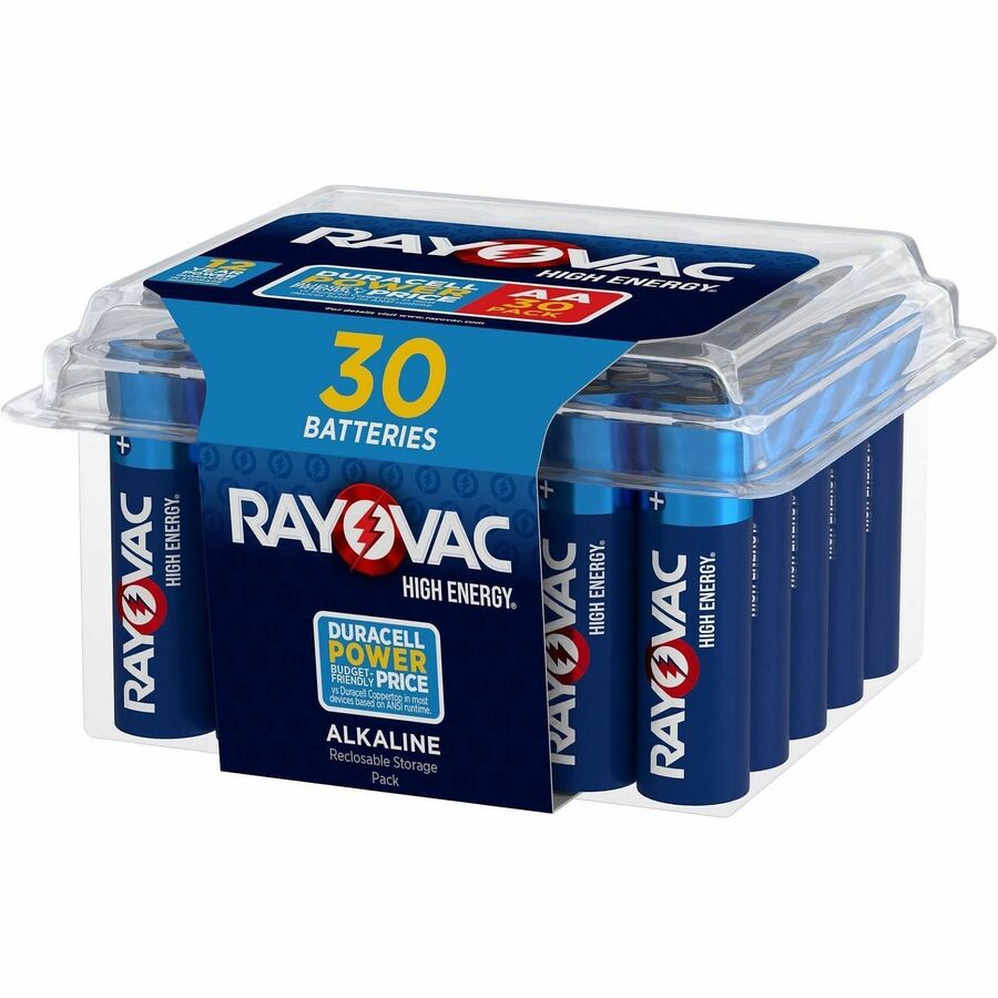 Rayovac Alkaline AA Batteries - For Flashlight, Mouse, Remote Control - AA - 30 / Pack
