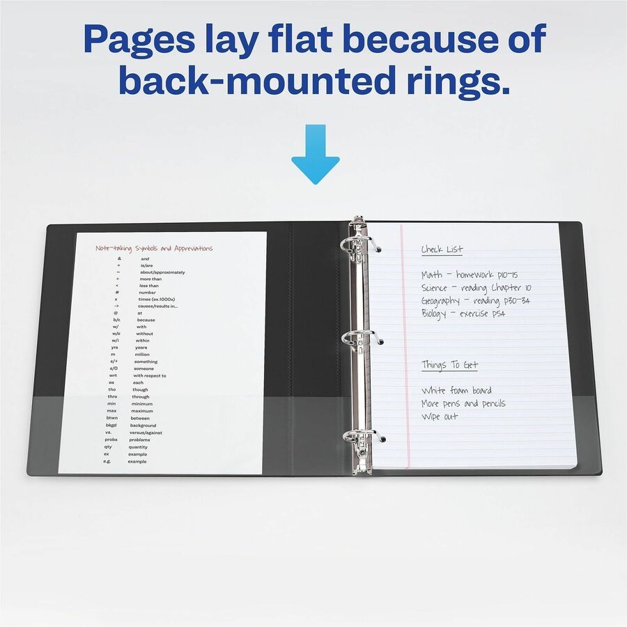 Avery&reg; One Touch Ring Heavy-Duty View Binder - 3" Binder Capacity - Letter - 8 1/2" x 11" Sheet Size - 670 Sheet Capacity - 3 1/2" Spine Width - 3 x 3" Ring(s) - Fastener(s): D-Ring - Pocket(s): 4, Internal - Linen pattern - Polypropylene - Purple ...