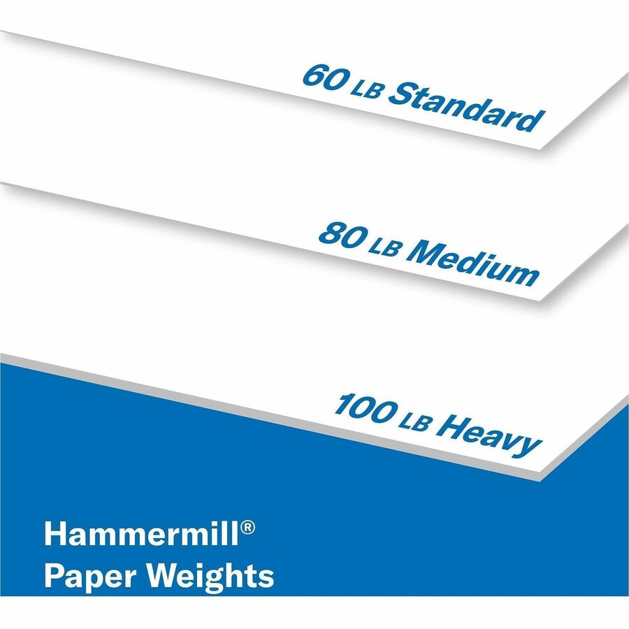 Hammermill Premuim Color Copy Cover Paper - 100 Brightness - Ledger/Tabloid - 17" x 11" - 80 lb Basis Weight - Ultra Smooth - Durable, Jam-free, Acid-free - White - 250 Sheets per Ream - 4 / Carton