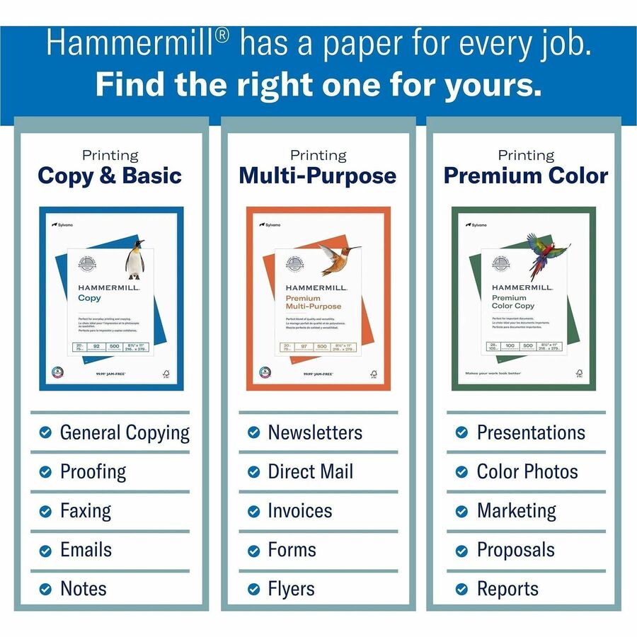Hammermill 24lb Color Paper - Letter - 8 1/2" x 11" - 24 lb Basis Weight - Jam-free, Eco-friendly - Pink - 500 Sheets per Ream - 10 / Carton