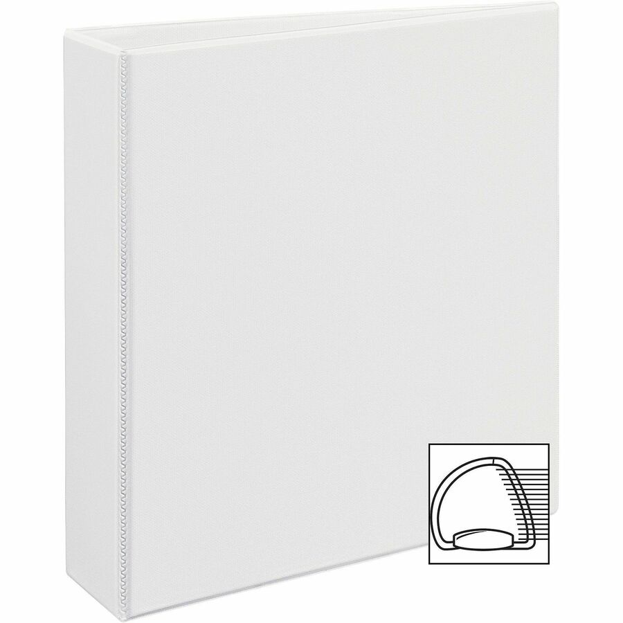 Avery&reg; DuraHinge Durable View Binder - 2" Binder Capacity - Letter - 8 1/2" x 11" Sheet Size - 540 Sheet Capacity - 2 4/5" Spine Width - 3 x 2" Ring(s) - Fastener(s): D-Ring - Pocket(s): 4, Internal, Spine, Front & Back - Linen pattern - Plastic, P...