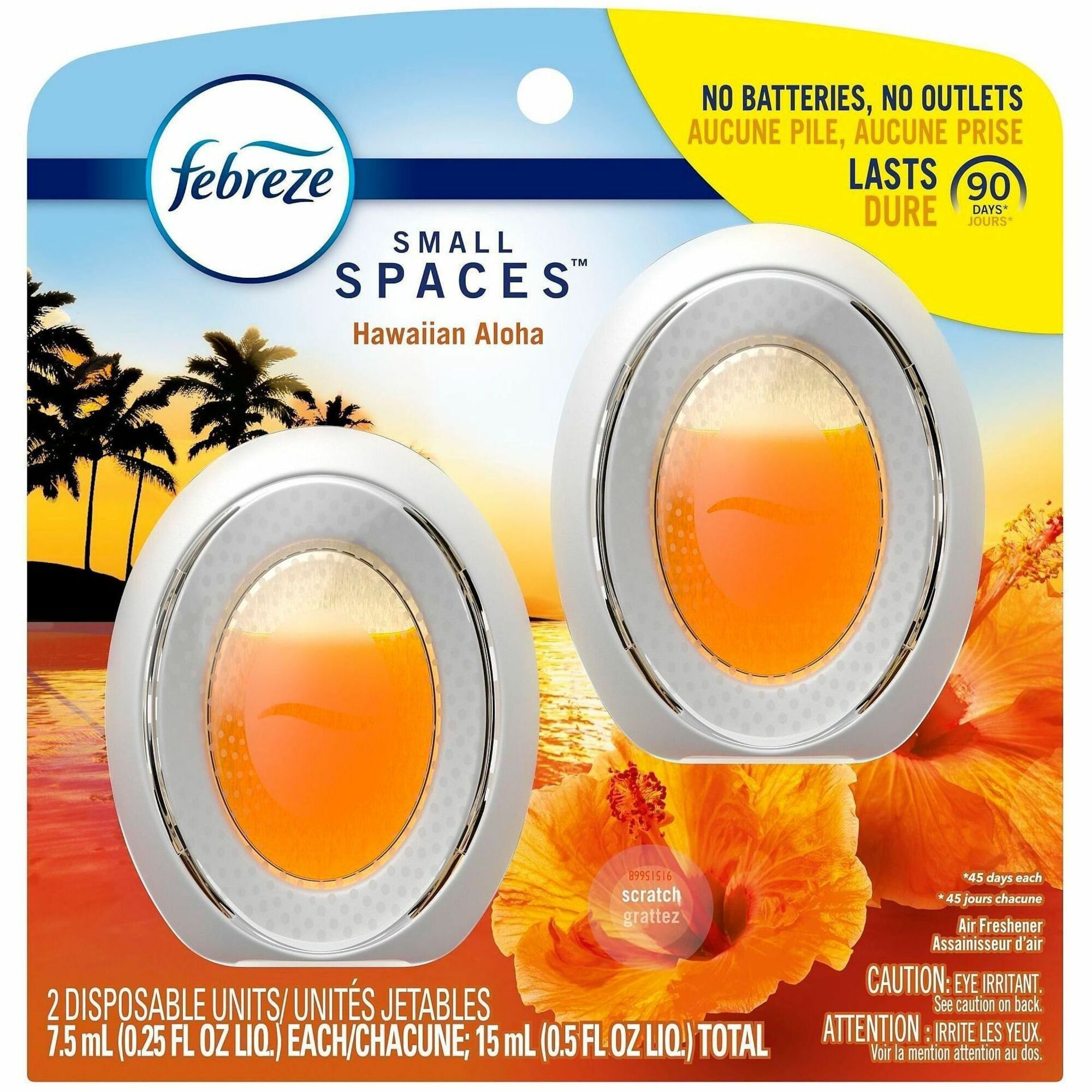 Febreze Hawaiian Small Spaces - Liquid - 25 fl oz (0.8 quart) - Hawaiian Aloha - 45 Day - 6 / Carton