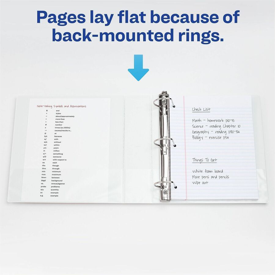 Avery&reg; One Touch Heavy-Duty View Binder - 2" Binder Capacity - 540 Sheet Capacity - 2 4/5" Spine Width - 2" Ring(s) - Fastener(s): D-Ring - Pocket(s): 4, Internal - Linen pattern - White - Recycled - Heavy Duty, One Touch Ring, Long Lasting, Tear R...