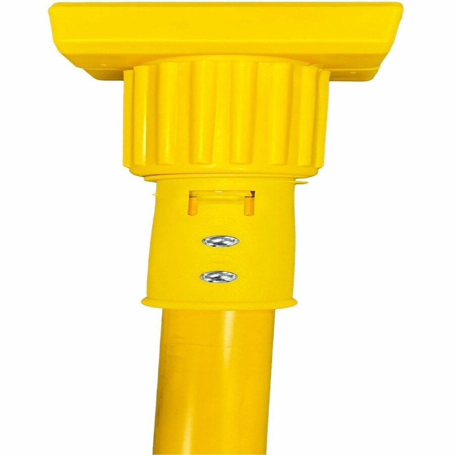 Genuine Joe 60" Jaw-Head Wet Mop Handle - 60" Length - Yellow - Metal - 1 Each