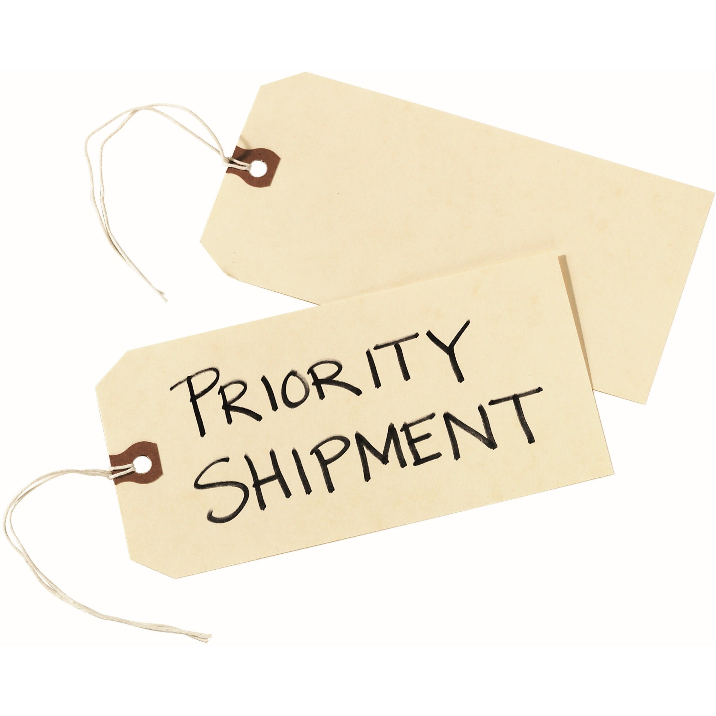 Avery&reg; Shipping Tags, Manila, Strung, 6-1/4" x 3-1/8" , 1,000 Tags (12508) - #9 - 6.20" Length x 3.13" Width - Rectangular - String Fastener - Card Stock - Manila - 1000