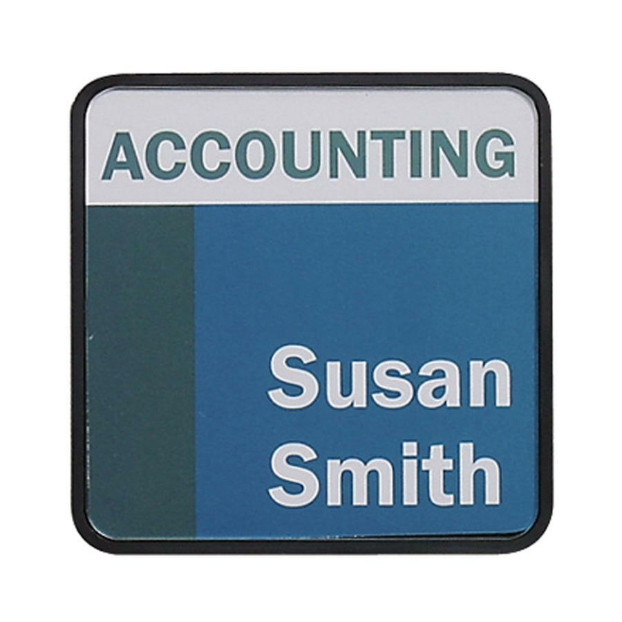 Advantus Do-It-Yourself Cubicle Wall Signs - 4.5" Width x 4.5" Height x 1" Depth - Wall Mountable, Cubicle-mountable - Mounting Hardware - Black - 1 Each