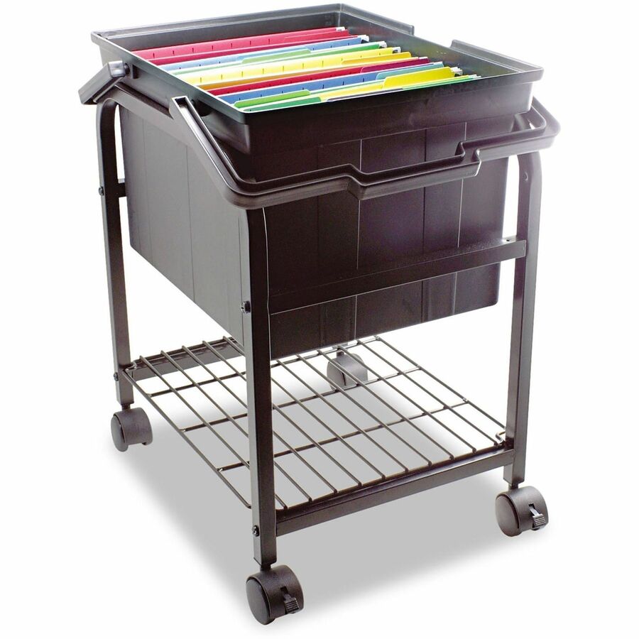 Advantus Heavy-Duty File Shuttle - 100 lb Load Capacity - Steel - 17.37" Width x 14.37" Depth x 20" Height - Black - 1 Each
