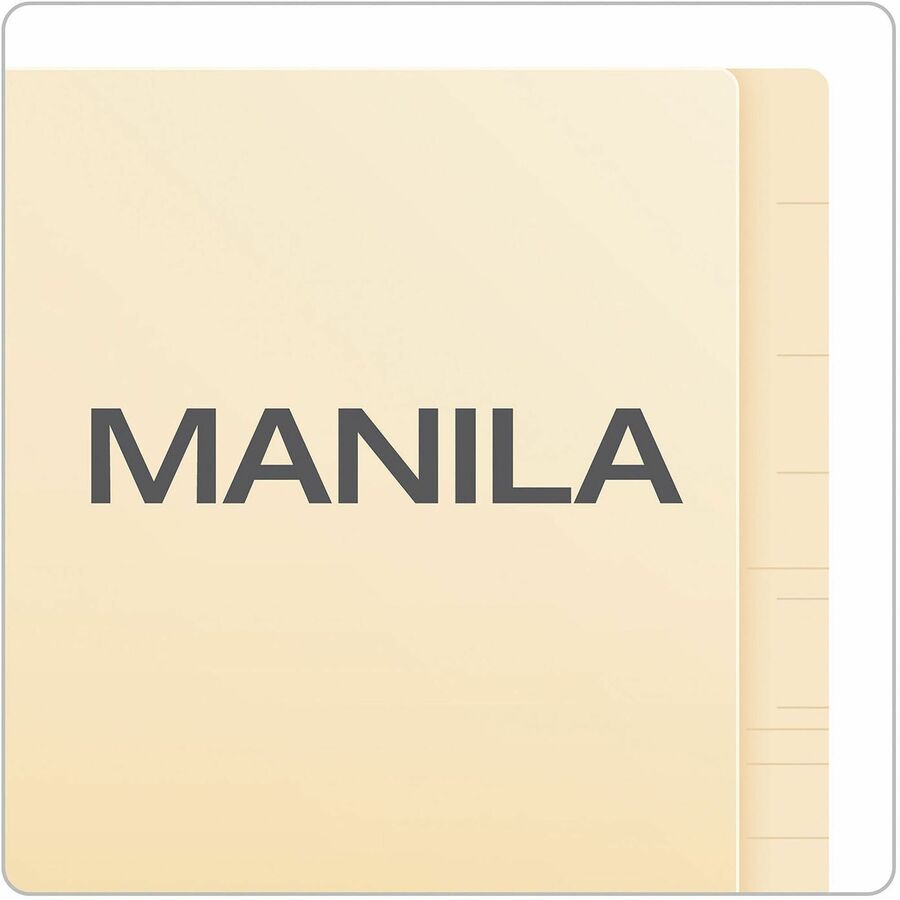 Pendaflex Letter Recycled End Tab File Folder - 8 1/2" x 11" - 3/4" Expansion - 2 Fastener(s) - 2" for Folder - 2 Plys - Manila - Laminated, Reinforced - 10% Recycled - 50 / Box