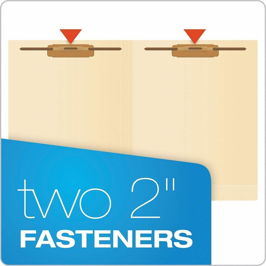 Pendaflex Letter Recycled End Tab File Folder - 8 1/2" x 11" - 3/4" Expansion - 2 Fastener(s) - 2" for Folder - 2 Plys - Manila - Laminated, Reinforced - 10% Recycled - 50 / Box