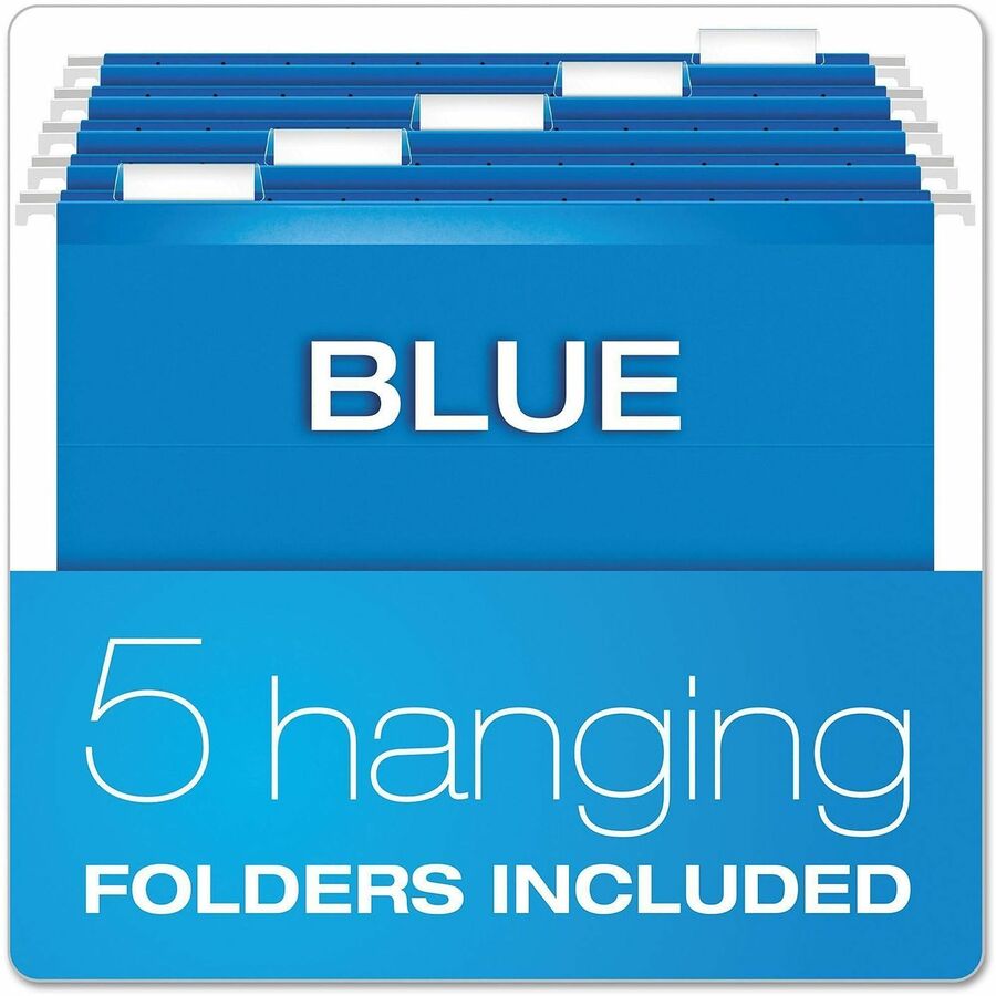 Pendaflex Plastic Desktop Letter Hanging File - 9.50" Height x 12.19" Width x 6" Depth - Desktop, Counter - Blue - Plastic - 1 Each