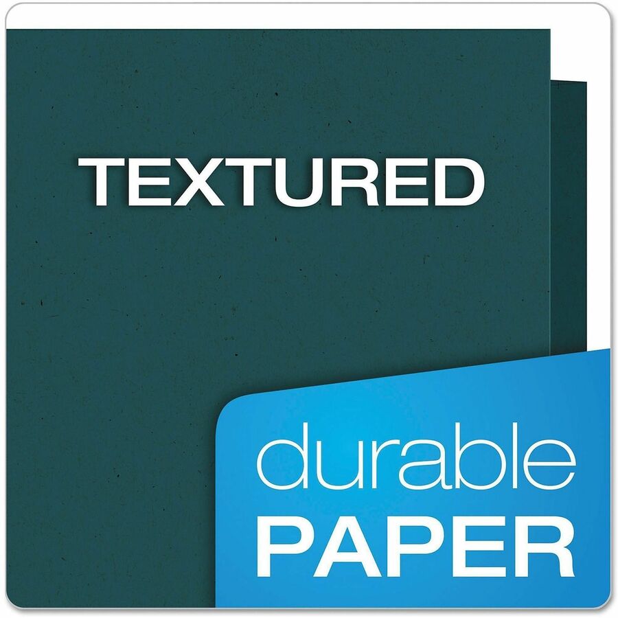 Oxford EarthWise Letter Recycled Pocket Folder - 8 1/2" x 11" - 100 Sheets Capacity - 2 Pocket(s) - Blue - Tear Resistant - 100% Recycled - 25 / Box