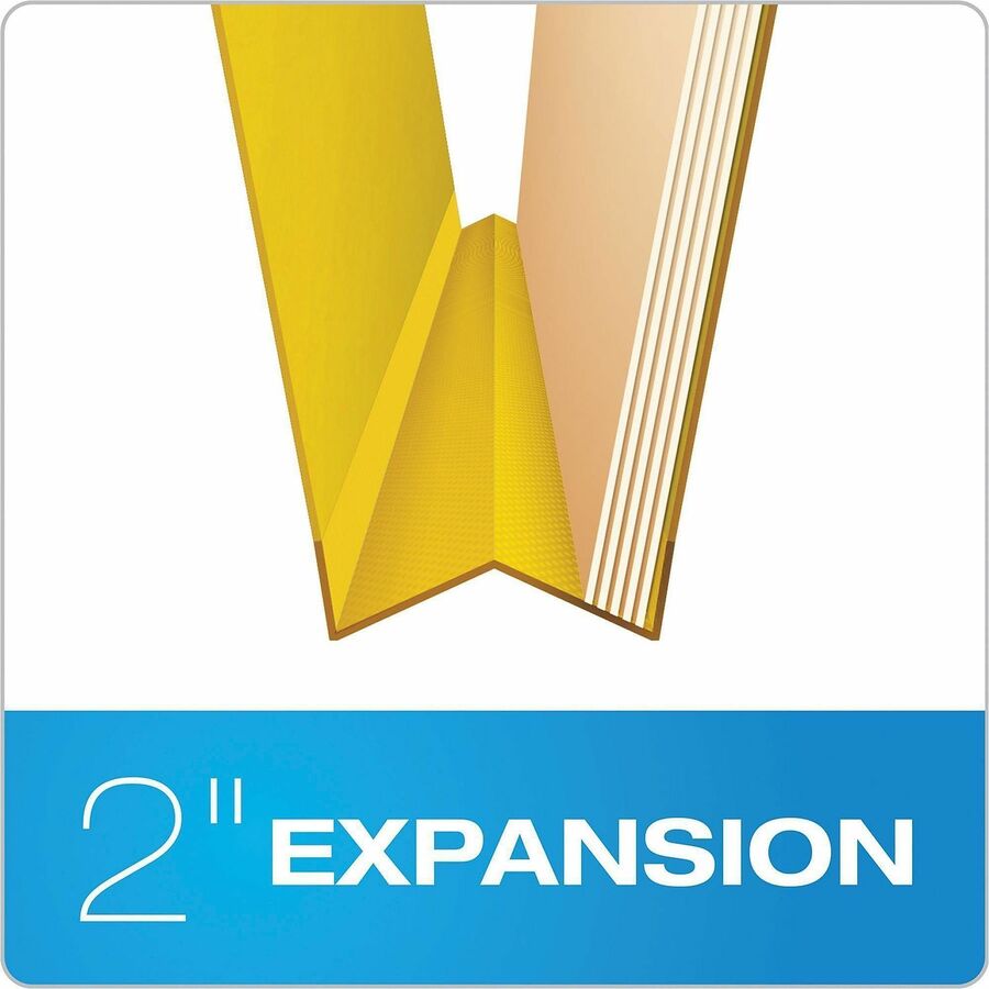 Pendaflex 1/3 Tab Cut Hanging Folder - 9 1/2" x 11 3/4" - 2" Expansion - 1" for Folder - 5 Divider(s) - 20 pt. - Pressguard - Yellow - Tab Divider, Moisture Resistant, Reinforced Gusset, Rip Resistant - 1 Each