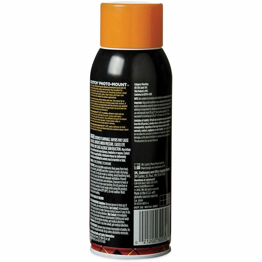Scotch Photo Mount Spray Adhesive - 10.30 oz - Clear - 1 Each