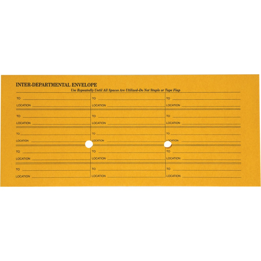 Quality Park Preprinted Inter-department Envelopes - Multipurpose - 10 3/8" Width x 4 1/2" Length - Flap - Kraft - Kraft - 500 / Box