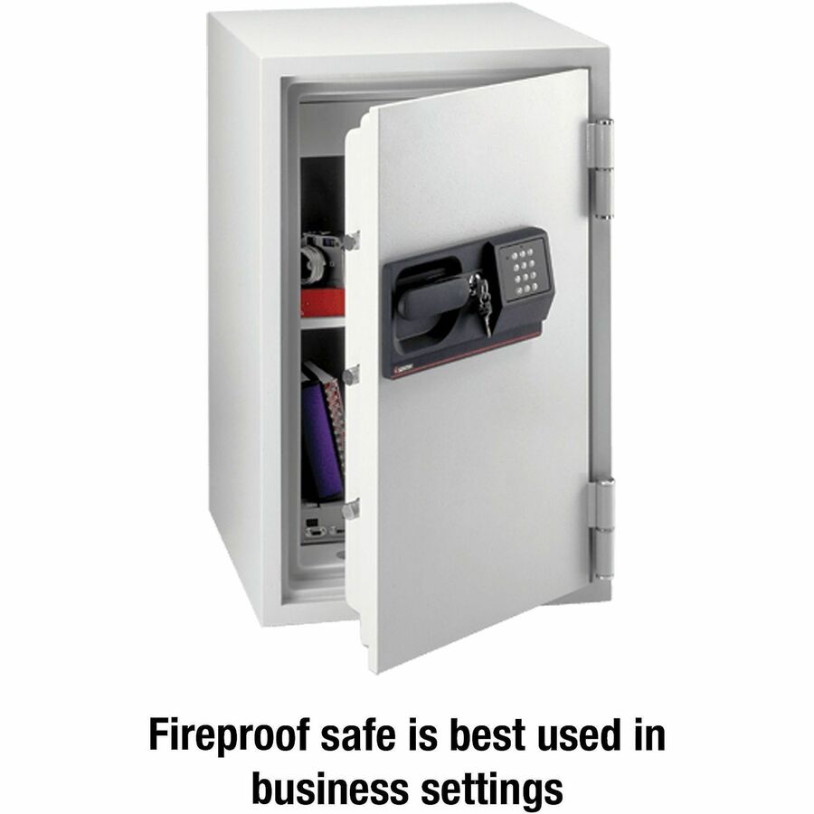 Sentry Safe 3 Cubic Foot Fire Safe - 3 ft� - Electronic, Tubular Key Lock - 3 Dead Bolt(s) - 5 Live-locking Bolt(s) - Fire Resistant - Internal Size 26.61" Height x 15" Width x 12.99" Depth - Overall Size 34.5" Height x 20.5" Width x 22" Depth - Light ...