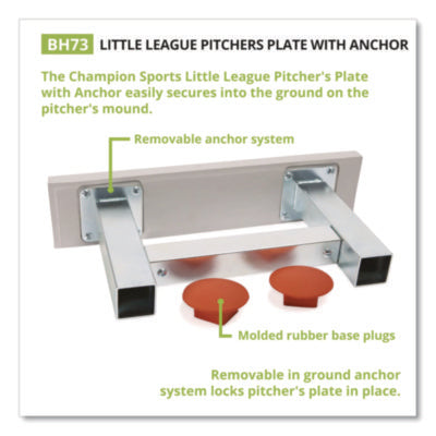 Champion Sports Youth Pitcher's Plate with Anchor