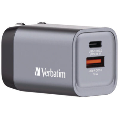 Verbatim® 35W 2-Port GaN Wall Charger