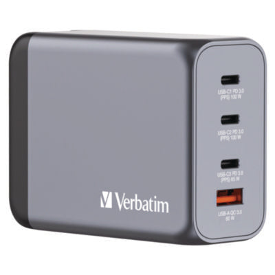 Verbatim® 200W 4-Port GaN Wall Charger