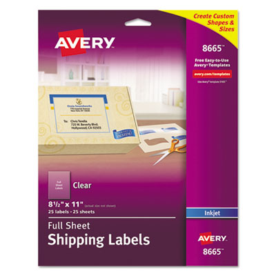 Avery® Matte Clear Shipping Labels