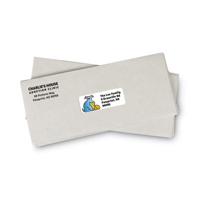 MACO® White Laser/Inkjet Shipping & Return Address Labels