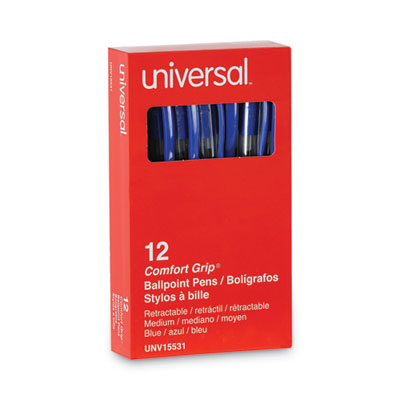 Universal™ Comfort Grip® Clear Barrel Retractable Ballpoint Pen