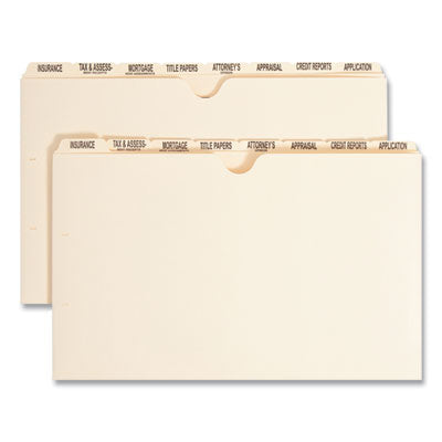 Smead Replacement Pressboard Mortgage File Dividers