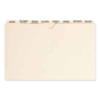 Smead Replacement Pressboard Mortgage File Dividers