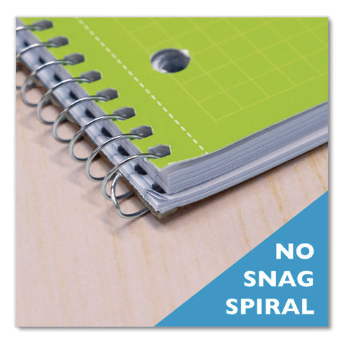 Spiral Notebook, Quadrille Rule (4 Sq/in), Randomly Assorted Cover Color, (100) 10.5 X 8 Sheets