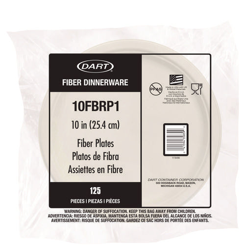 Compostable Molded Fiber Dinnerware, Proplanet Seal, Plate, 10.2