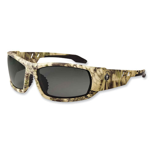 Skullerz Odin Safety Glasses, Kryptek Highlander Nylon Impact Frame, Smoke Polycarbonate Lens