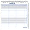 Visitors Log Book, Blue/white/red Cover, 11 X 8.5 Sheets, 50 Sheets/book