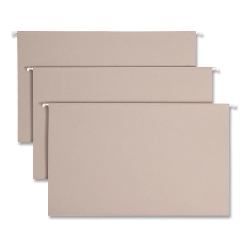 Tuff Hanging Folders With Easy Slide Tab, Legal Size, 1/3-cut Tabs, Steel Gray, 18/box