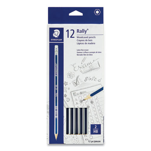 Woodcase Pencil, Hb #2, Black Lead, Blue/white Barrel, 12/pack